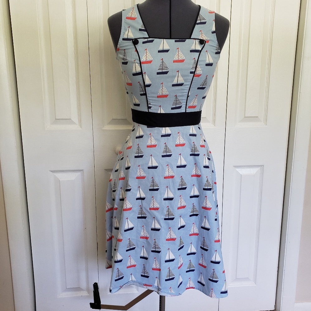 Retrolicious Sail Boat Dress